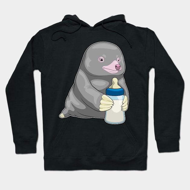 Mole Baby bottle Milk Hoodie by Markus Schnabel